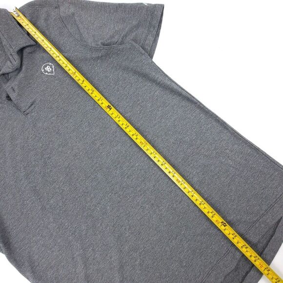 LULULEMON Metal Vent Tech Gray Athletic Lion Polo Short Sleeve Shirt Men's Small - Picture 3 of 9